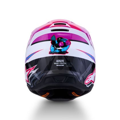 Alpinestars S-M3 FALCON KINDER Crosshelm - Paars / Grijs