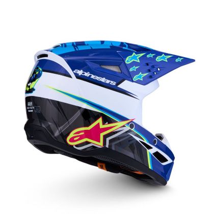 Alpinestars S-M3 FALCON KINDER Crosshelm - Blauw / Wit