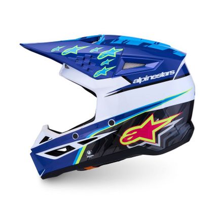 Alpinestars S-M3 FALCON KINDER Crosshelm - Blauw / Wit