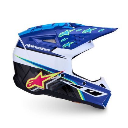 Alpinestars S-M3 FALCON KINDER Crosshelm - Blauw / Wit