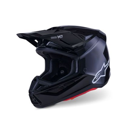 Alpinestars S-M7 SOLID 2025 Cross-Helm - Schwarz Ref : AP4041 
