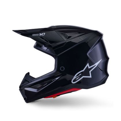 Alpinestars S-M7 SOLID 2025 Cross-Helm - Schwarz
