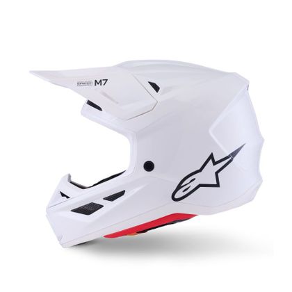 Alpinestars S-M7 SOLID 2025 Cross-Helm - Weiß