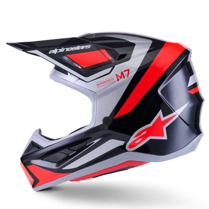 Alpinestars S-M7 RISE 2026 Cross-Helm - Schwarz / Rot