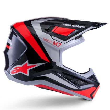 Alpinestars S-M7 RISE 2026 Cross-Helm - Schwarz / Rot