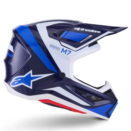 Casque cross Alpinestars YAMAHA S-M3 2026 - Bleu / Blanc