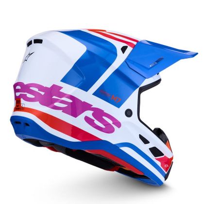 Kask cross Alpinestars S-M7 CORE 2027 - Biały / Niebieski