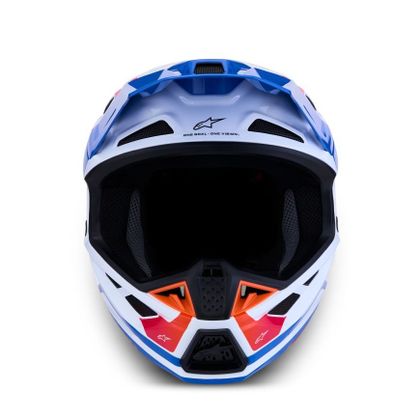 Kask cross Alpinestars S-M7 CORE 2027 - Biały / Niebieski