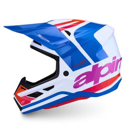 Kask cross Alpinestars S-M7 CORE 2027 - Biały / Niebieski