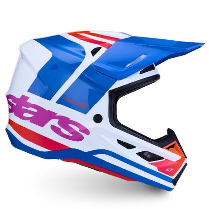 Kask cross Alpinestars S-M7 CORE 2027 - Biały / Niebieski