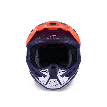 Alpinestars S-M7 COR 2025 Kruishelm - Blauw / Oranje