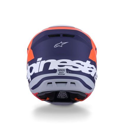 Alpinestars S-M7 COR 2025 Kruishelm - Blauw / Oranje