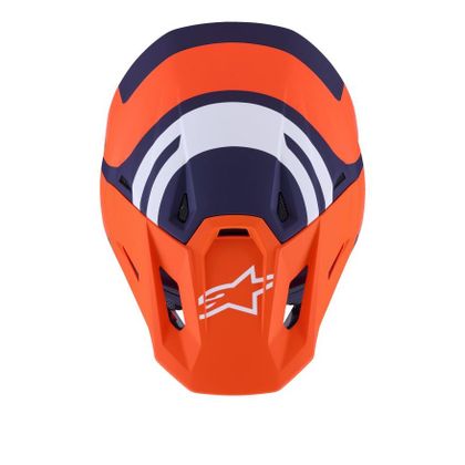 Alpinestars S-M7 COR 2025 Kruishelm - Blauw / Oranje