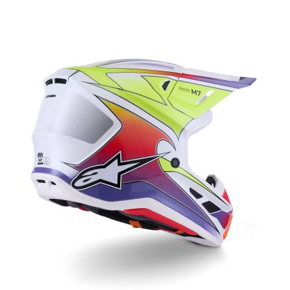 Alpinestars S-M7 FUS 2025 Kruishelm - Wit / Geel