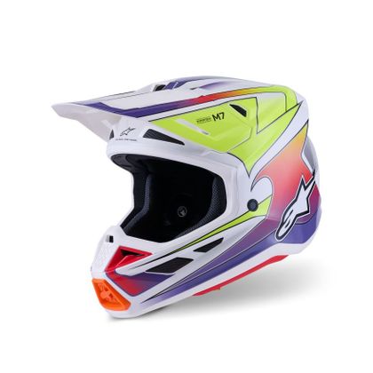 Alpinestars S-M7 FUS 2025 Kruishelm - Wit / Geel Ref: AP4052 
