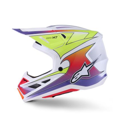 Alpinestars S-M7 FUS 2025 Kruishelm - Wit / Geel