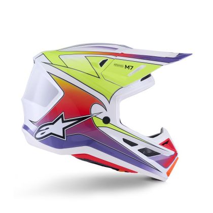 Alpinestars S-M7 FUS 2025 Kruishelm - Wit / Geel