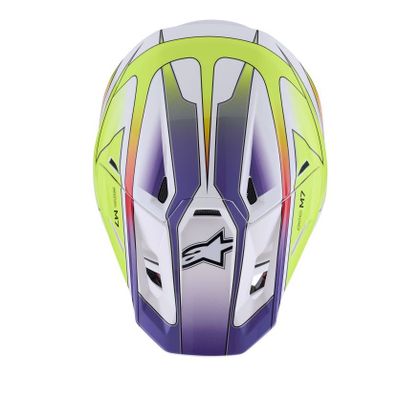 Alpinestars S-M7 FUS 2025 Kruishelm - Wit / Geel
