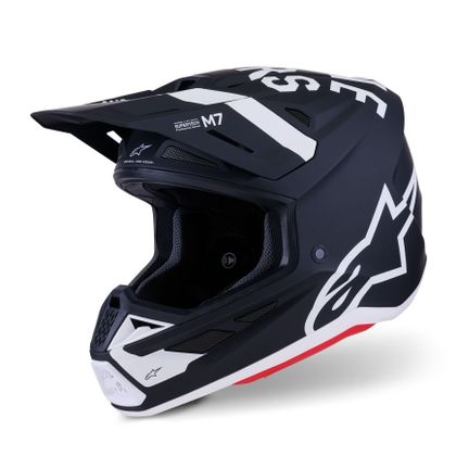 Casque cross Alpinestars S-M7 DASH 2025 - Noir / Blanc Ref : AP4053 