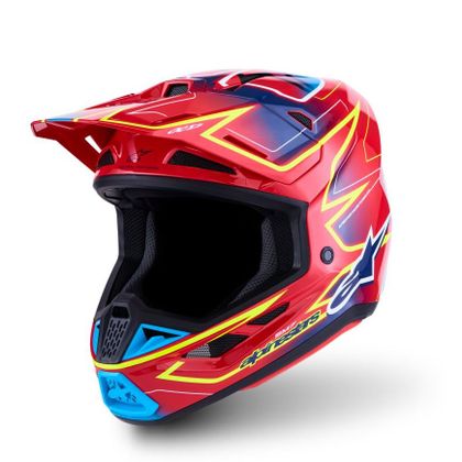 Kask cross Alpinestars S-M7 CAST 2027 - Czerwony / Żółty Nr ref.: AP4452 