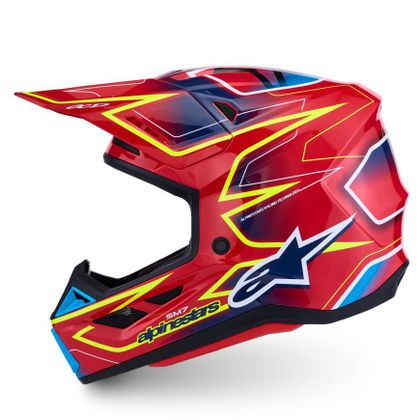 Kask cross Alpinestars S-M7 CAST 2027 - Czerwony / Żółty
