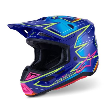 Alpinestars S-M7 CAST 2026 Cross helmet - Blue / Pink Ref : AP4045 