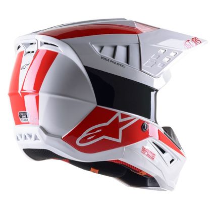 Casco de motocross Alpinestars S-M5 BOND - WHITE RED GLOSSY 2023