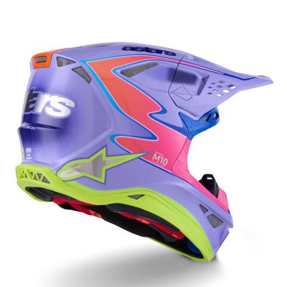 Alpinestars SUPERTECH S-M10 - JET LAWRENCE 2025 Cross-Helm - Lila / Pinke