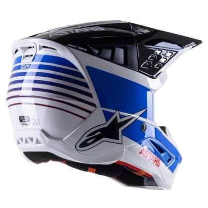 Casco de motocross Alpinestars S-M5 SPEED - WHITE NAVY BLUE RED GLOSSY 2023
