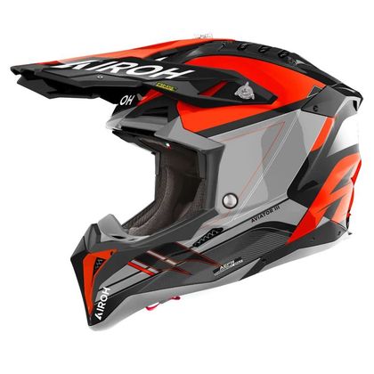 Casco de motocross Airoh AVIATOR 3 - SABER 2024 - Naranja Ref : AR1342 