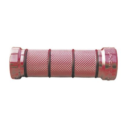 Poignées de guidon Progrip 866 Chrome/Rouge 24-28 Universel - Gris