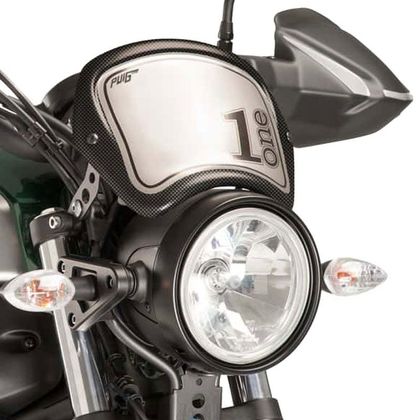 Puig rétro Front number plate - Coal Ref : 8801 