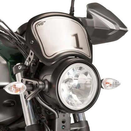 Puig rétro Front number plate - Coal