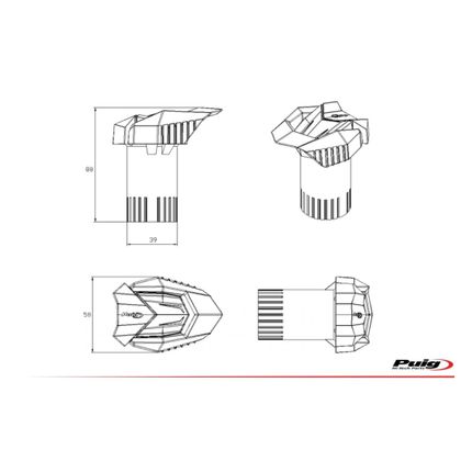 Puig POLSTER KIT R19 Top block Sturzpads
