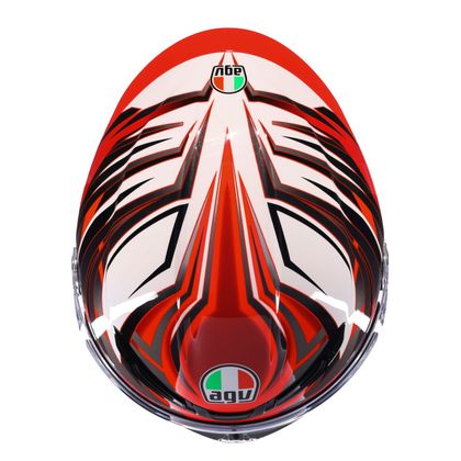 Casque AGV K-6 S - REEVAL - Blanc / Rouge
