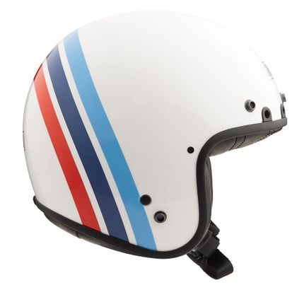 Cască jet Simpson CHOPPER - Albastru / Roșu