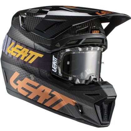 Casco de motocross Leatt 9.5 CARBON V21.1 - BLACK GREY GOLD 2021