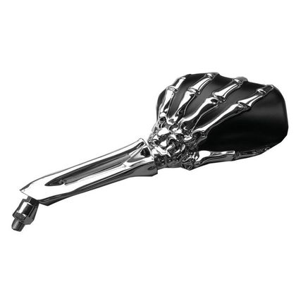 Rétroviseur Highway Hawk Skeleton Hand (la paire) universel - Noir / Gris Ref : HIG0130 / 91-866 