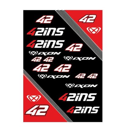 Stickers Ixon STI1 RINS 25 - Noir / Rouge