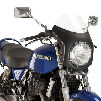 Puig RETRO- SEMI CARENAGE ZWART DIAMETER 195 mm UNIVERSAL Windscherm Universeel