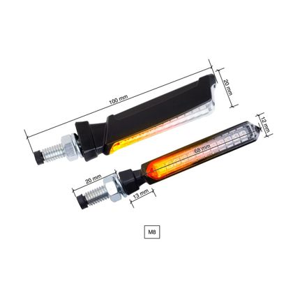 Puig MOD. THIN HOMOL Richtingaanwijzer Universeel - Zwart