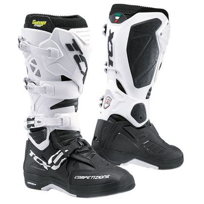 Botas de motocross TCX Boots COMP EVO 2 MICHELIN - BLACK WHITE 2023 Ref : OX0277 