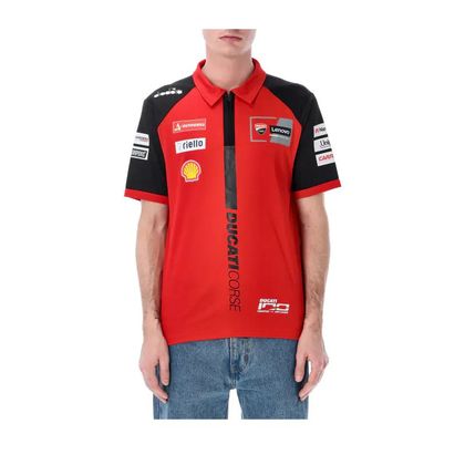 Kenny DUCATI REPLICA TEAMWEAR 26 Polo - Zwart / Rood Ref: KE3021 