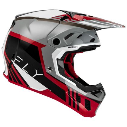 Casque cross Fly FORMULA CC - STRIKE 2026 - Gris / Rouge