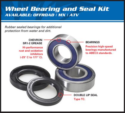Kit roulements de roue + spys All Balls arrière