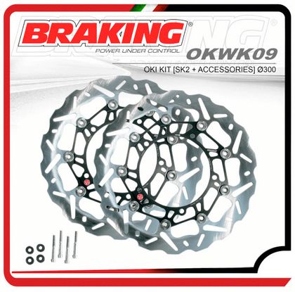 Disque de frein Wave Braking KIT OVERSIZE 300 T - MAX 12 - 14 SK2