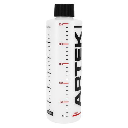 Artek ÖL GEMISCH BENZIN TRANSPARENT 250ml DECKEL Messbecher Universell
