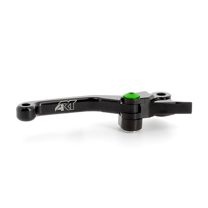 Leviers de frein et d'embrayage ART repliables noir/vis verte par paire