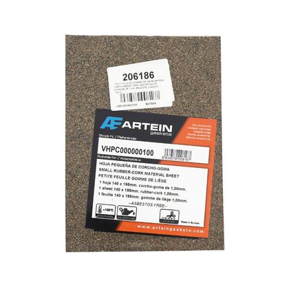Artein GOMME LIEGE NBR RUBBER - KURK 140x195 mm DIKTE 1 mm WEERSTAAT TOT 120 C Afdichtvel Universeel