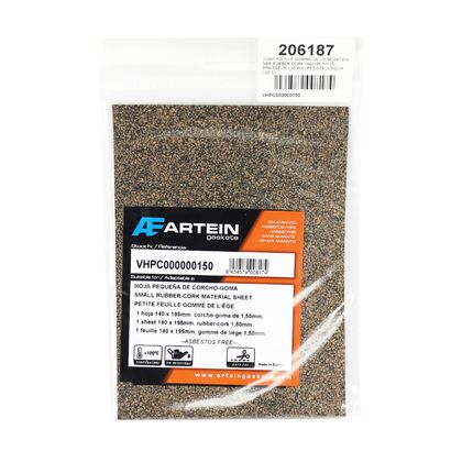 Artein CORK RUBBER NBR - CORK 140x195 mm THICKNESS 1.50 mm RESISTS UP TO 120 C Universal Sealing sheet